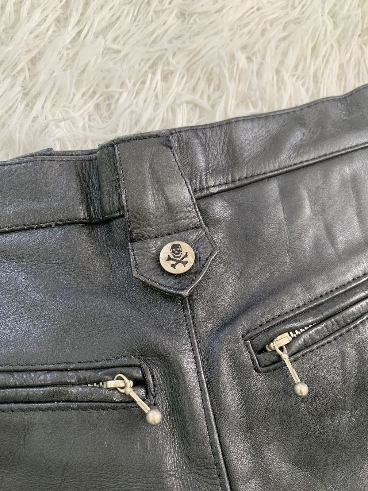 Leather Cuirs London Leather Pant Skull Button Size US 28 / EU 44 - 10 Thumbnail