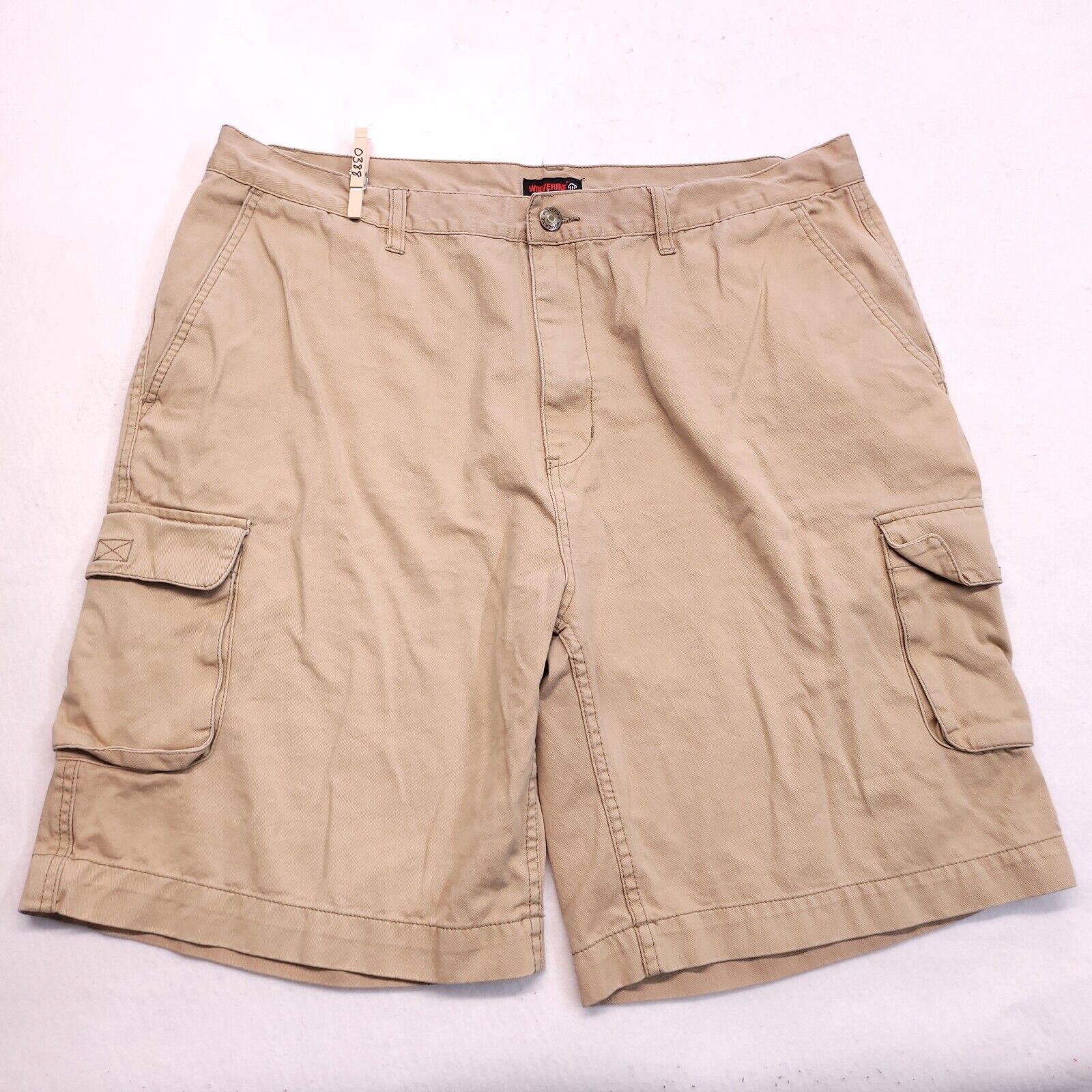 Wolverine Wolverine Medium Wash Button Cargo Shorts Mens Size 40 Beige Size US 40 / EU 56 - 2 Thumbnail