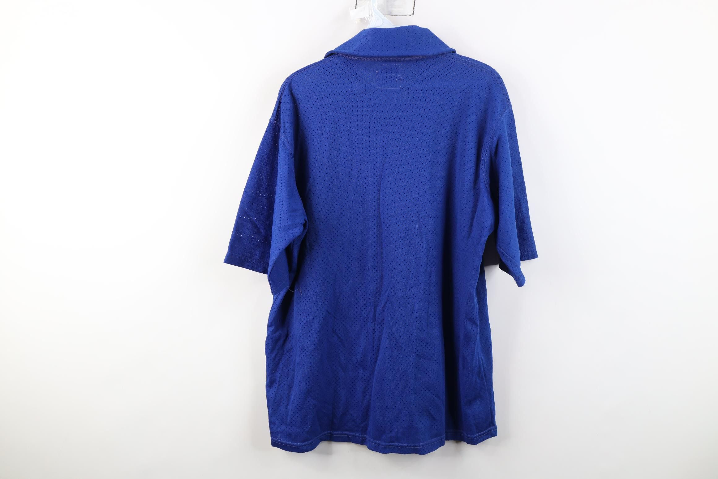 Vintage Vintage 50s Mesh 1/4 Zip Jersey Collared Polo Shirt Blue USA Size US XL / EU 56 / 4 - 11 Thumbnail