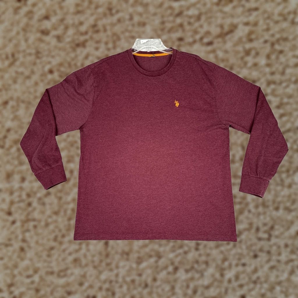 Vintage US Polo Assn Shirt Mens L Red Long Sleeve Crew Neck Logo Jersey Tee Size US L / EU 52-54 / 3 - 1 Thumbnail