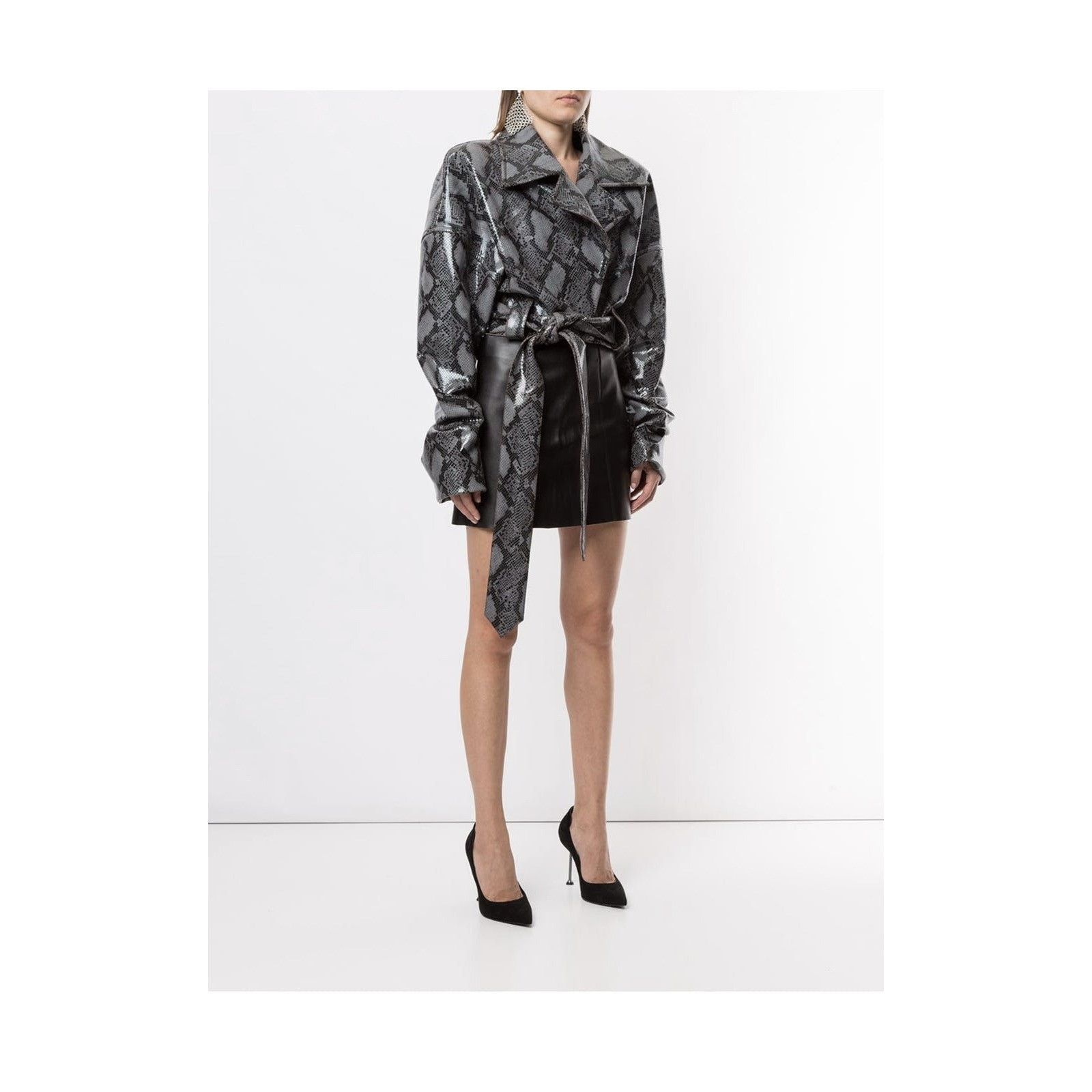 LaQuan Smith LaQuan Smith Teddy Bear Python-Print Jacket Size M / US 6-8 / IT 42-44 - 3 Thumbnail