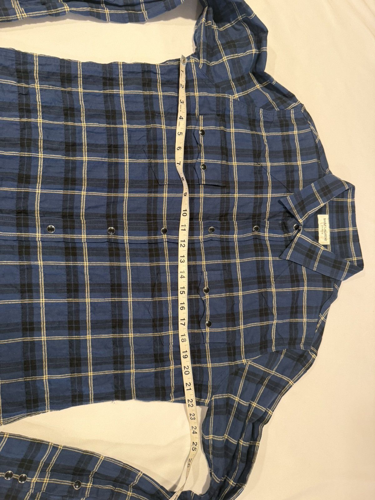 Saint Laurent Paris Saint Laurent mens wrinkle western shirt. XL. $890 Size US XL / EU 56 / 4 - 11 Thumbnail