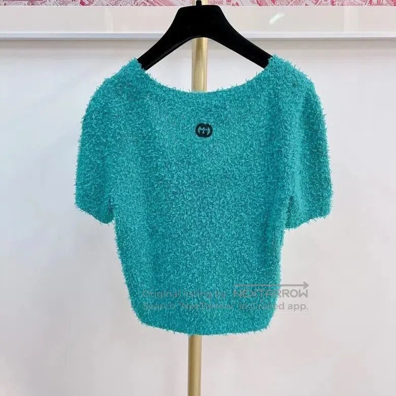 Gucci Gucci Blue Woolen Top XS. Size XS / US 0-2 / IT 36-38 - 3 Thumbnail