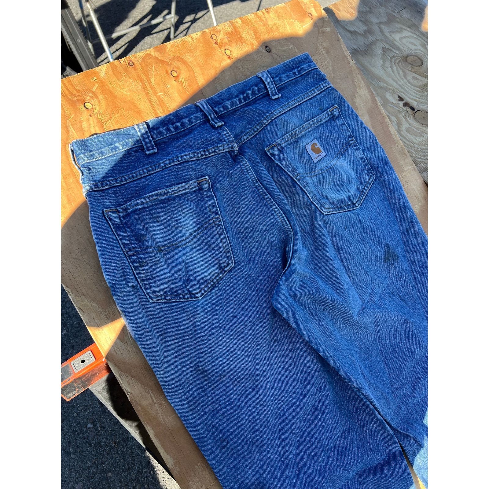 Carhartt Carhartt Jeans Mens 34x36 Blue Denim Work Pants relaxed Fit Size US 34 / EU 50 - 11 Thumbnail