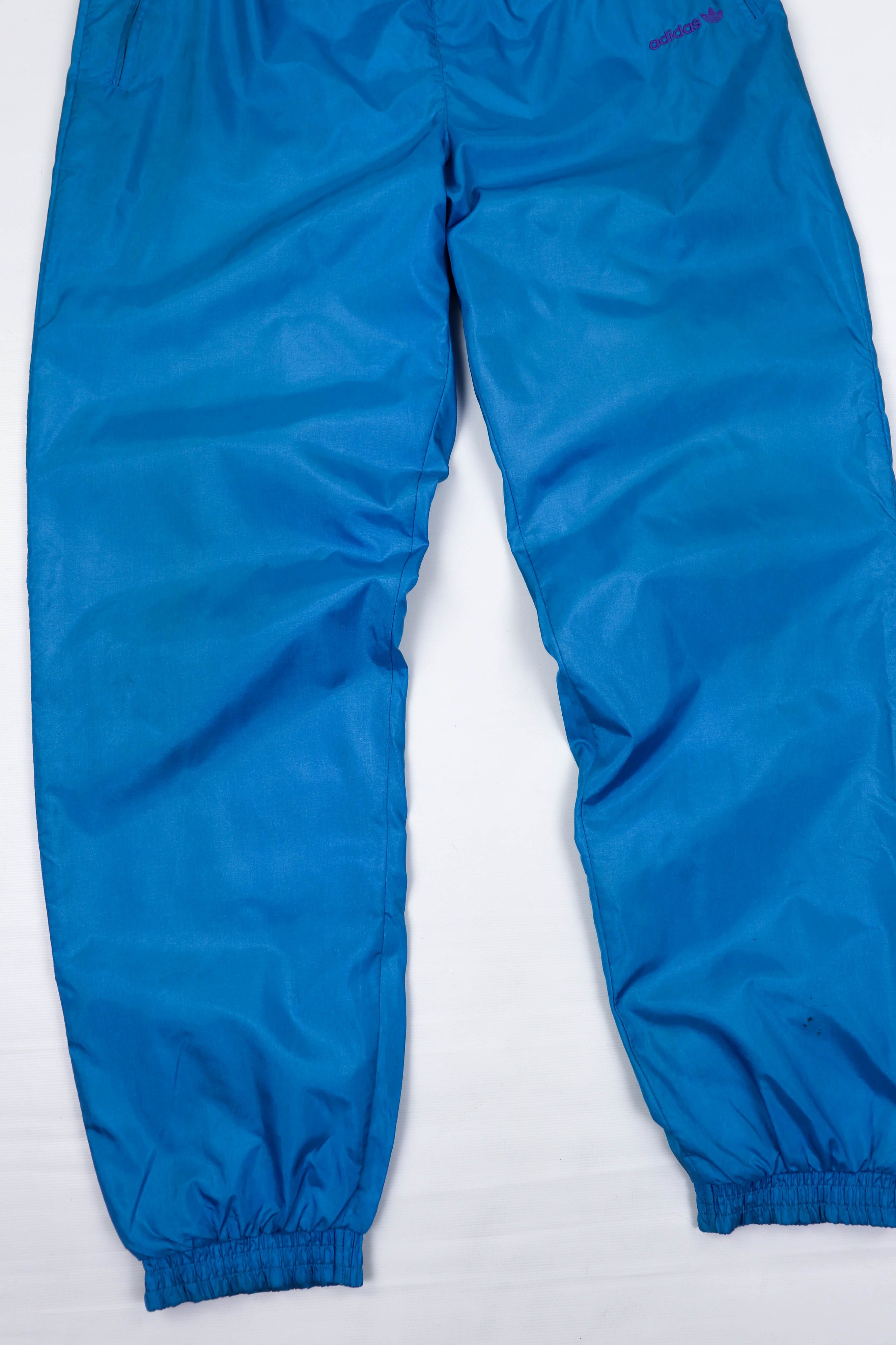 Adidas Adidas Vintage 80s 90s Blue Nylon Track Pants Size US 32 / EU 48 - 4 Thumbnail