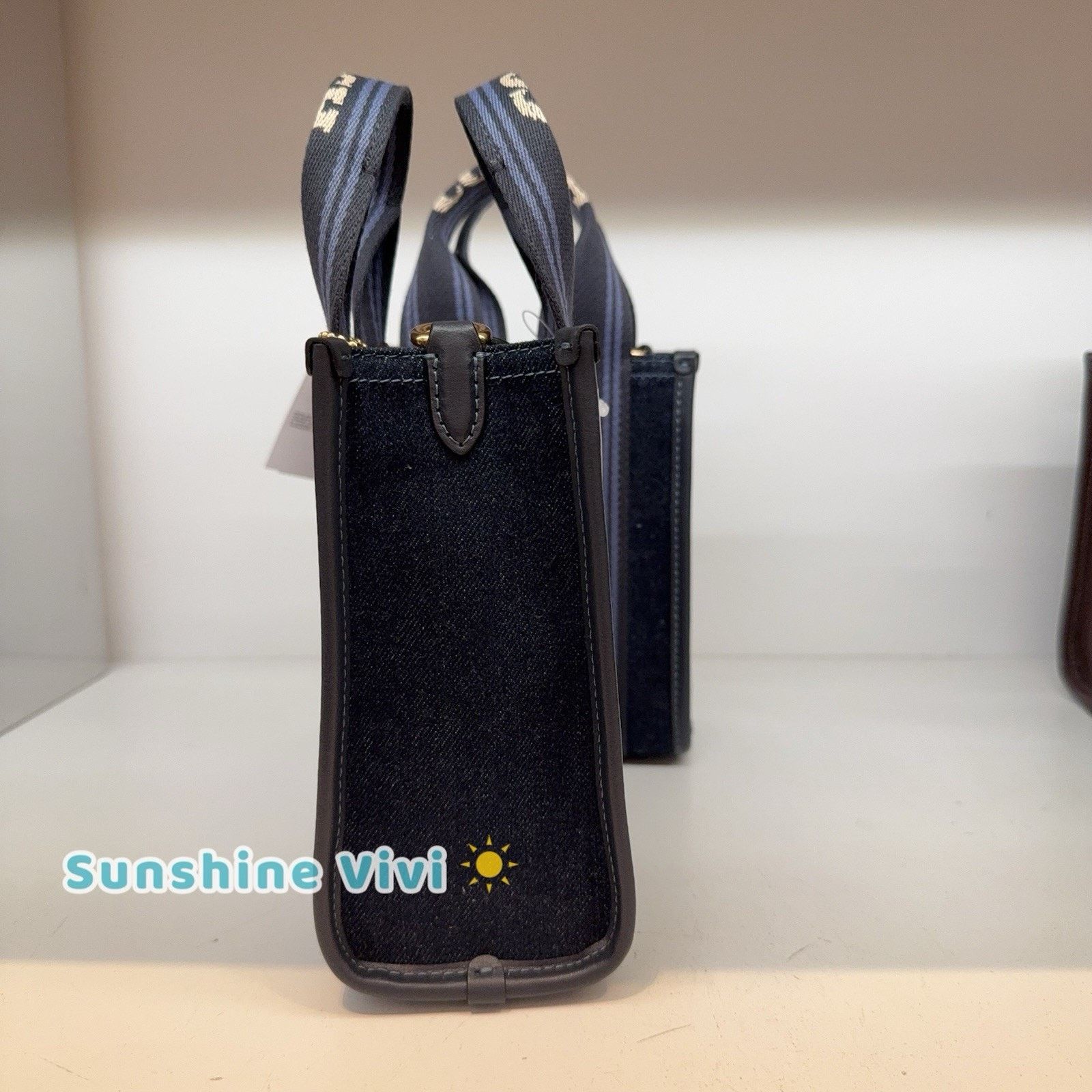 Coach NWT Coach Smith Mini Tote Bag CCL74 Dark Denim Size ONE SIZE - 3 Thumbnail