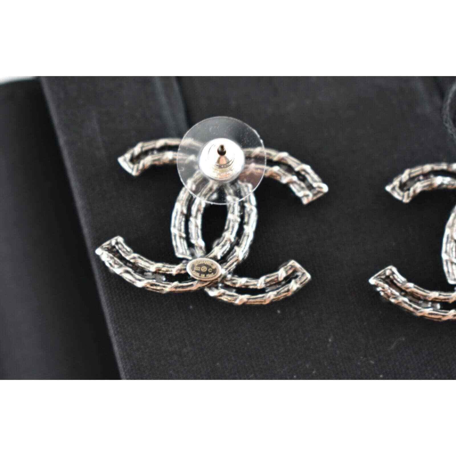 Chanel Chanel Ruthenium Crystal Camellia Statement Drop Earrings Size ONE SIZE - 11 Thumbnail