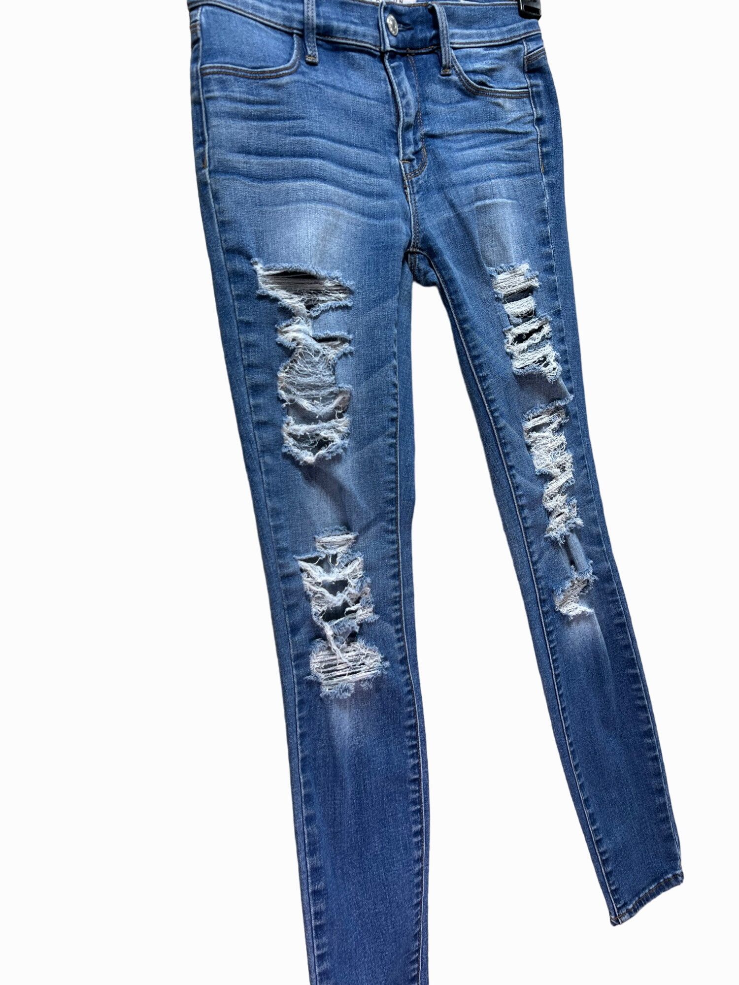 Pacsun Pacsun - Women's Stretch Skinny Jeans Distressed - Blue - 24 Size 42" / US 20 - 14 Thumbnail
