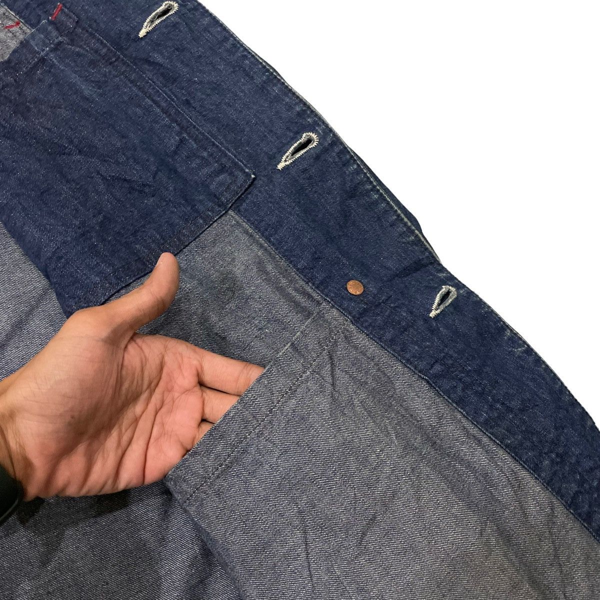 Blue Blue Japan Vintage Blue Blue Japan Arigato Denim Chore Jacket Size US S / EU 44-46 / 1 - 19 Thumbnail