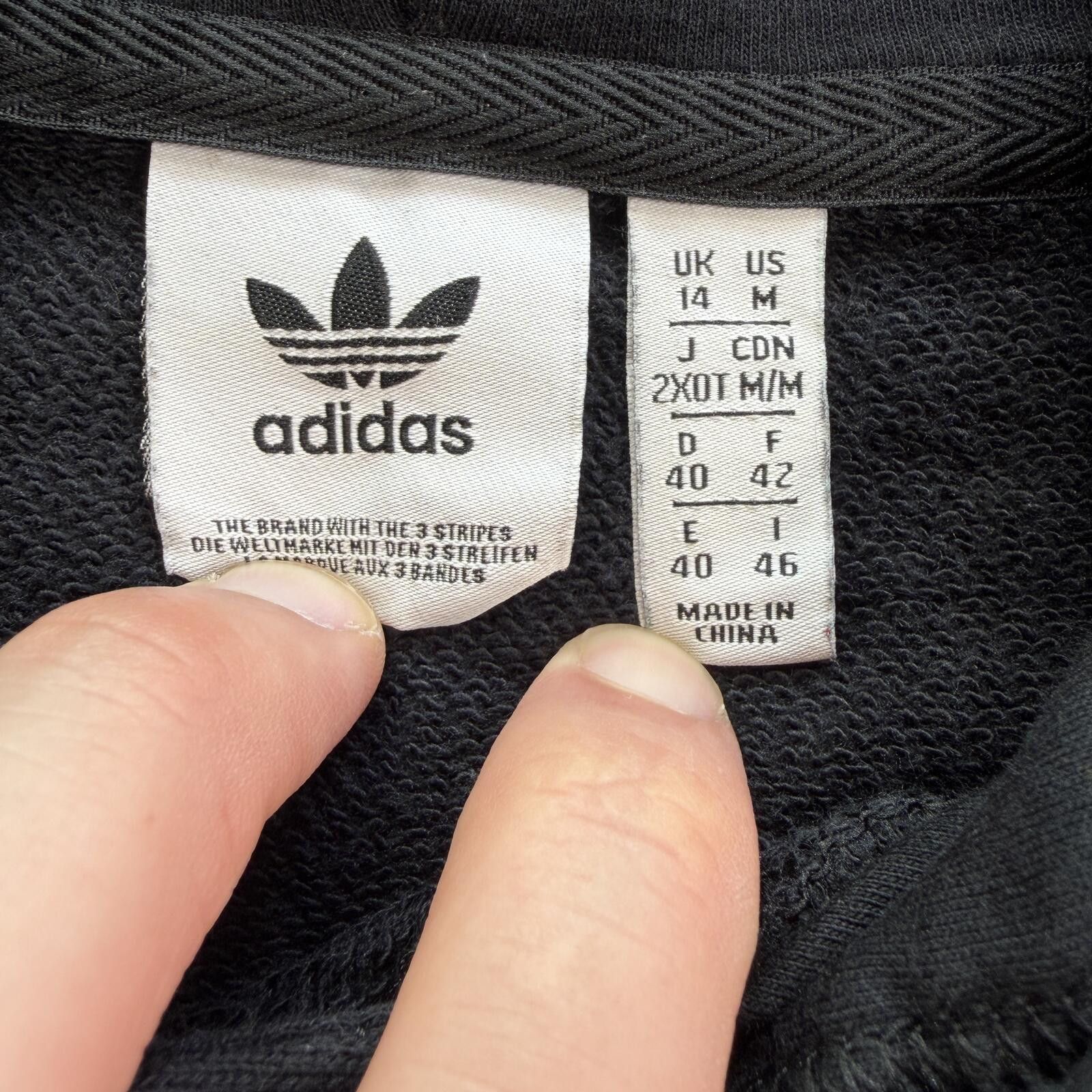 Adidas Adidas Originals Oversized Hoodie Black Trefoil 3 Stripe Y2K Size M / US 6-8 / IT 42-44 - 5 Thumbnail