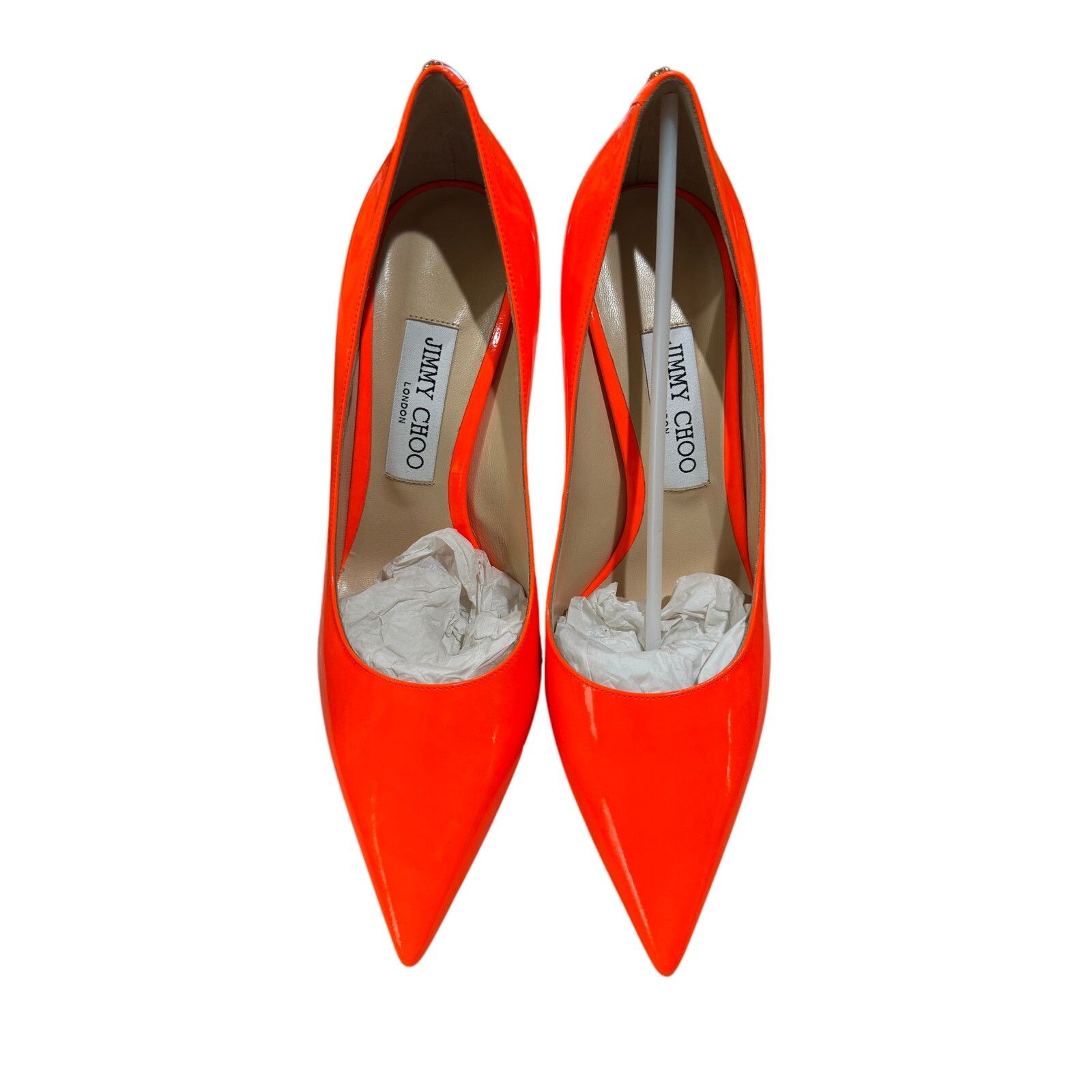 Jimmy Choo Jimmy Choo Love 100 Orange Patent Leather Pumps Size 35.5 EU Size US 5.5 / IT 35.5 - 7 Thumbnail