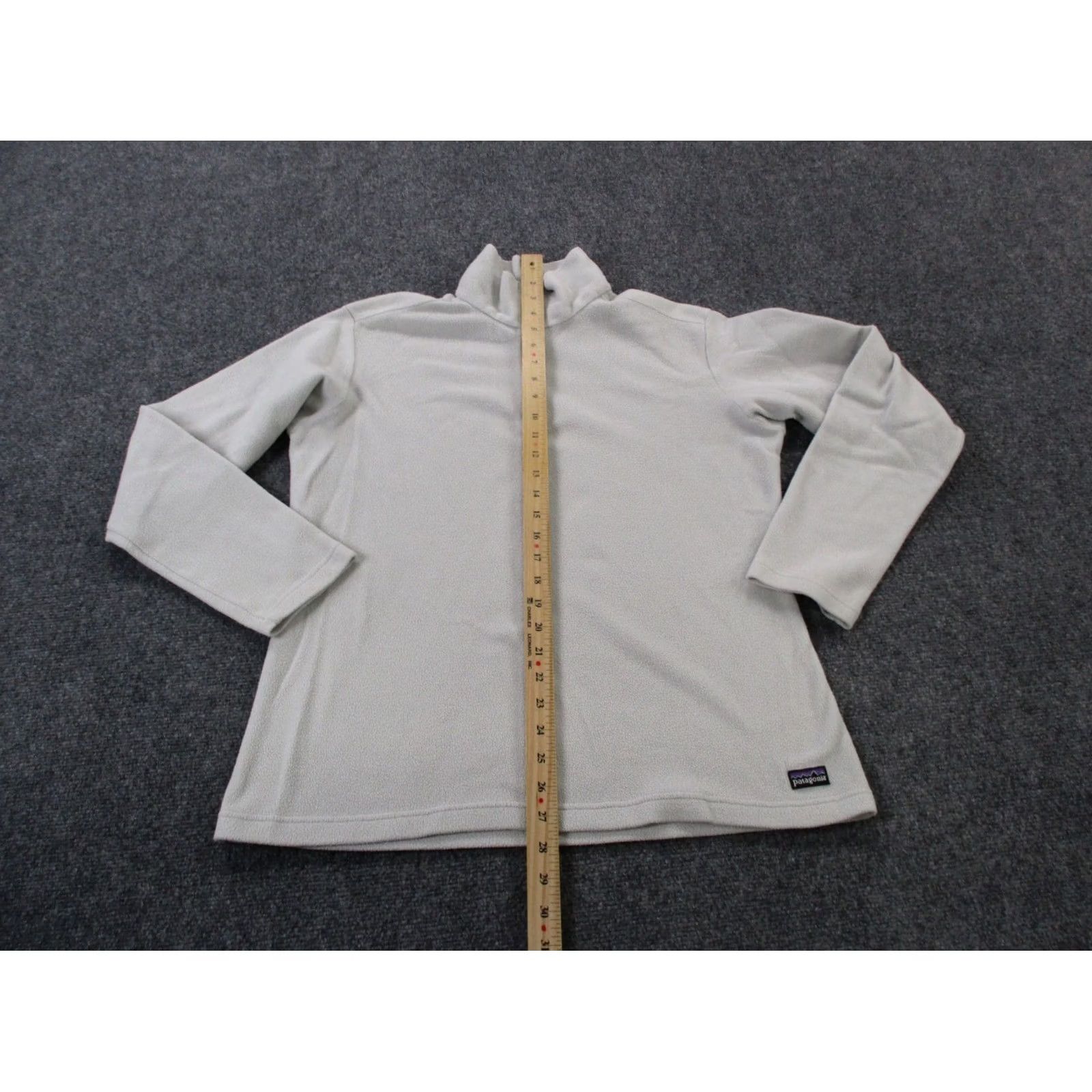 Patagonia Patagonia Jacket Womens L White 1/4 Zip Pockets Windbreaker Thermal Wind-Resistant Knit Logo Regular Outdoor Hiking Size L / US 10 / IT 46 - 3 Thumbnail