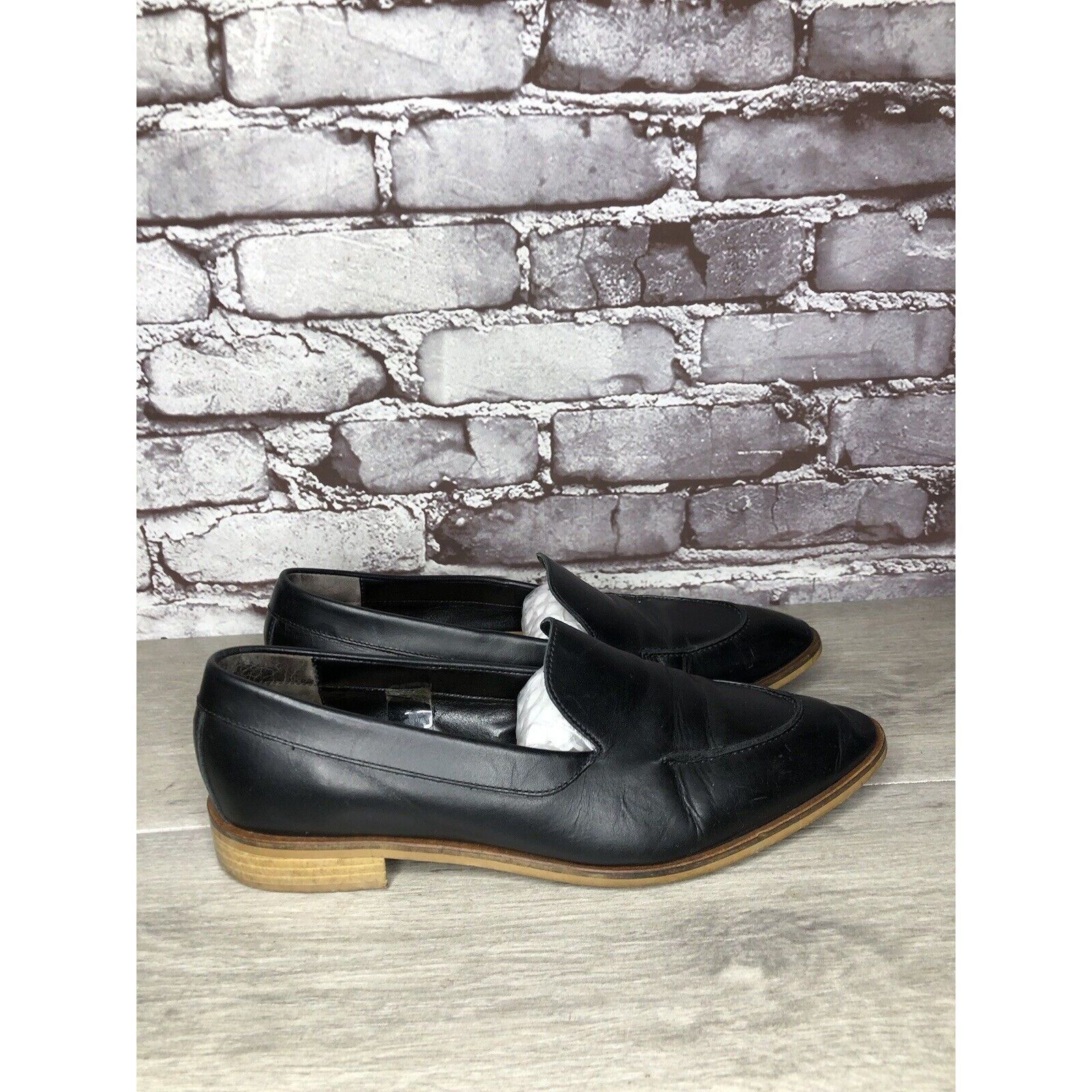 Everlane Everlane The Modern Black Leather Slip On Pointed Toe Loafer Size US 10 / IT 40 - 15 Thumbnail