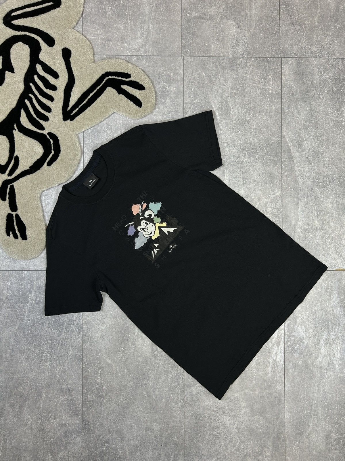 Paul Smith Mens Paul Smith T-shirt luxury black big logo tee streetwear Size US M / EU 48-50 / 2 - 11 Thumbnail