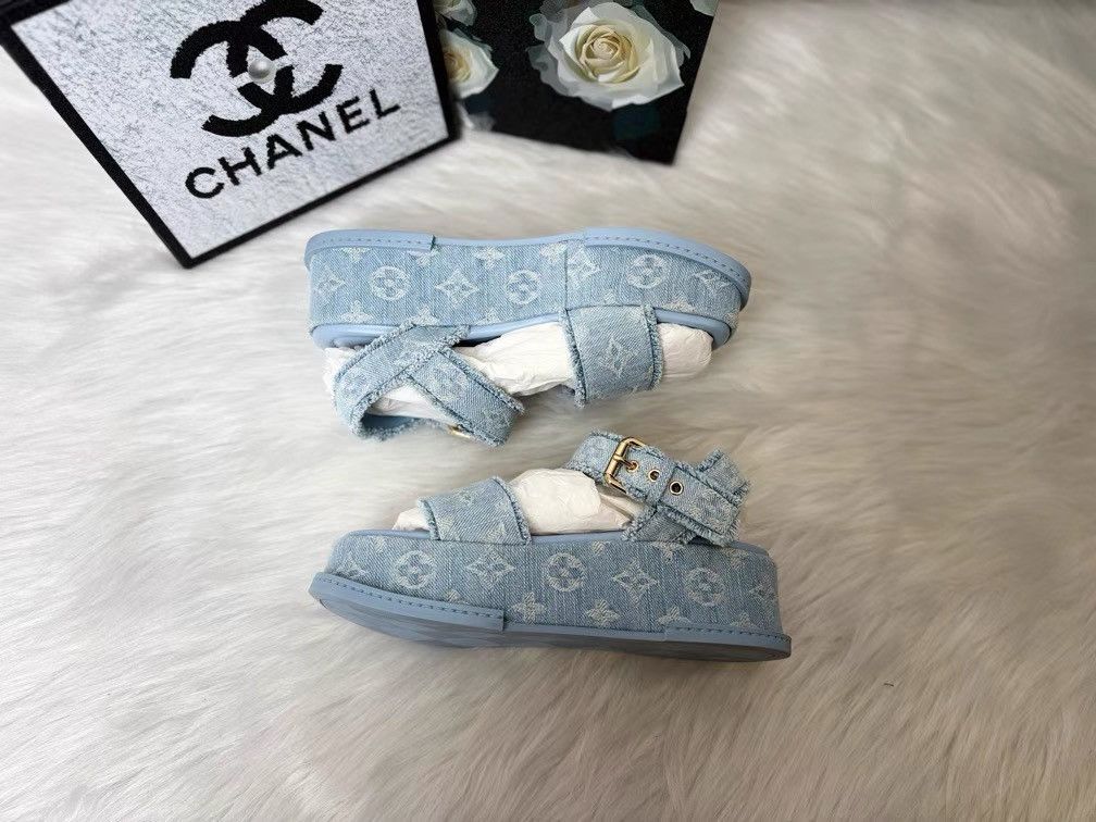 Louis Vuitton Louis Vuitton MAYA FLATFORM One-Strap Sandals K36 Size US 6 / IT 36 - 7 Thumbnail