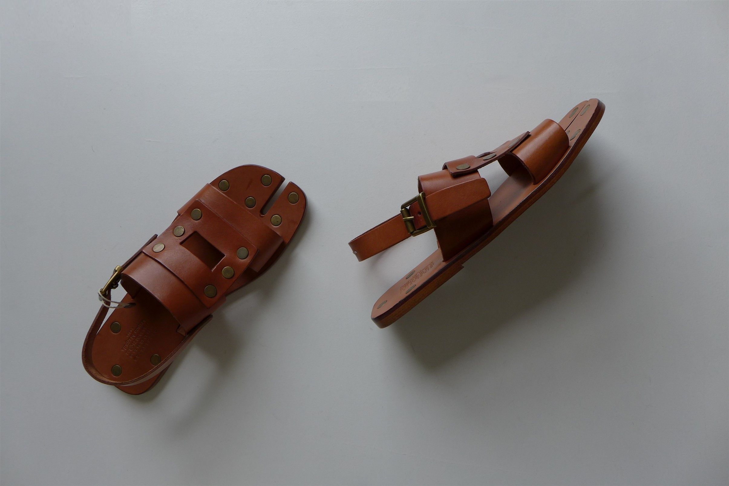 Maison Margiela *Size 39* Margiela Tabi Sandals - Brown Calf Leather Size US 6 / IT 36 - 3 Thumbnail