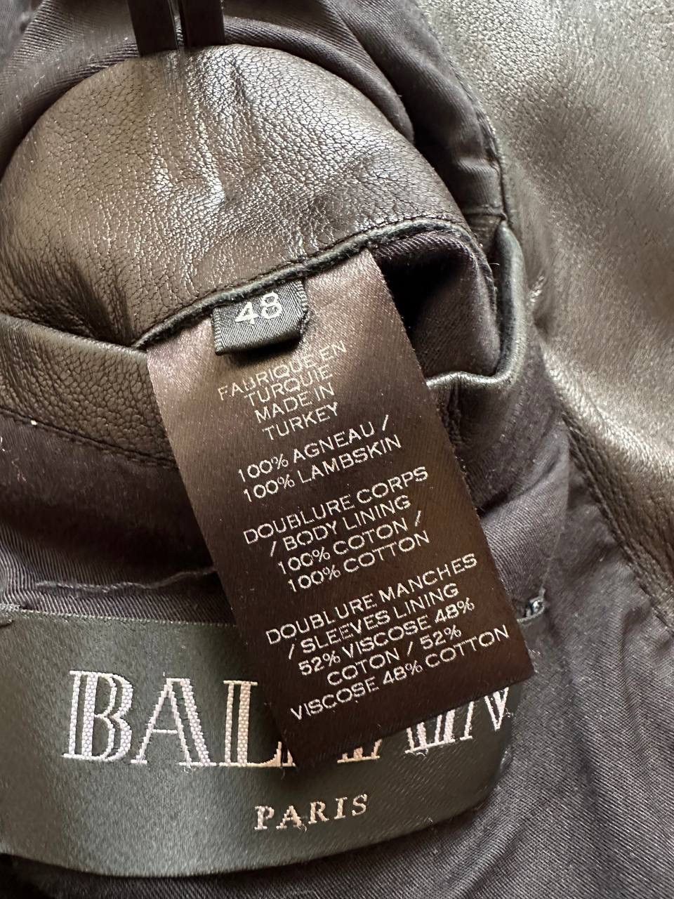 Balmain Balmain Men’s Leather Jacket With Straps Size 48 Size US M / EU 48-50 / 2 - 18 Thumbnail