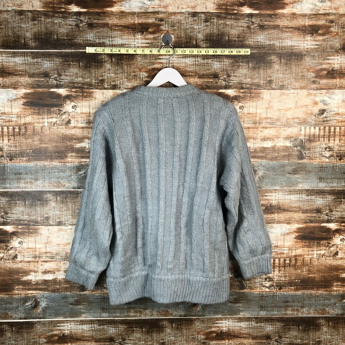 Japanese Brand Sec Grey Cardigan vintage Knitwear #A2244 Size L / US 10 / IT 46 - 13 Thumbnail