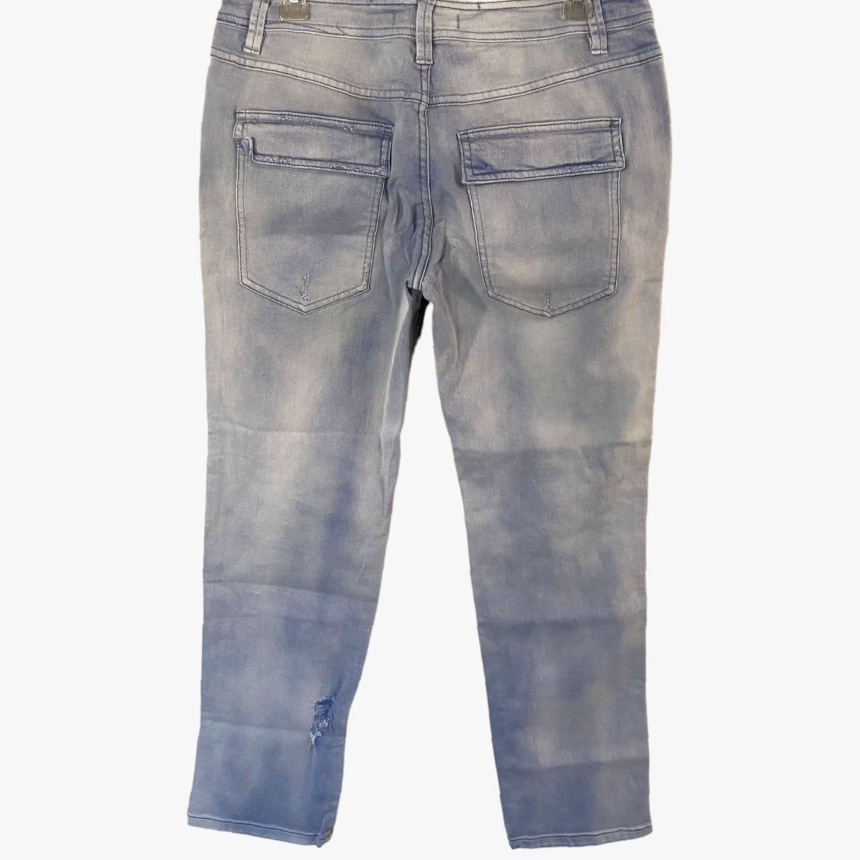 Free People Free People Jeans Womens Size 6 Blue Acid Wash Denim Distressed Straight Leg Jeans Women 6 Blue Acid Wash Distressed Pockets 5-Pocket Styling Size 28" / US 6 / IT 42 - 3 Thumbnail