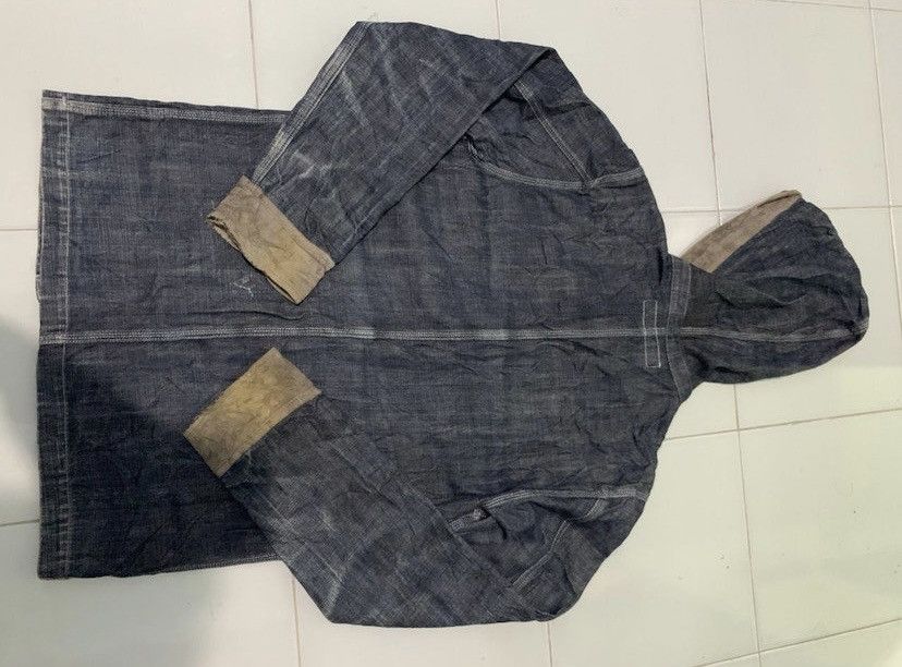 Japanese Brand × Vintage Vintage Optymystic Hooded Denim Jacket Size US M / EU 48-50 / 2 - 3 Thumbnail