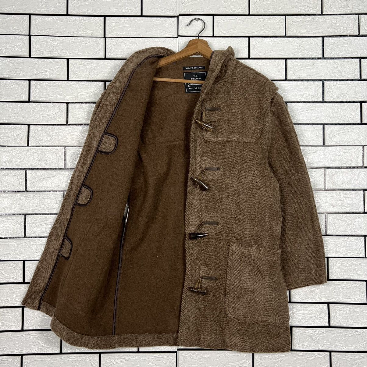 Gloverall Vintage GLOVERALL Herringbone Pattern Duffle Coat #4087-C186 Size US M / EU 48-50 / 2 - 10 Thumbnail