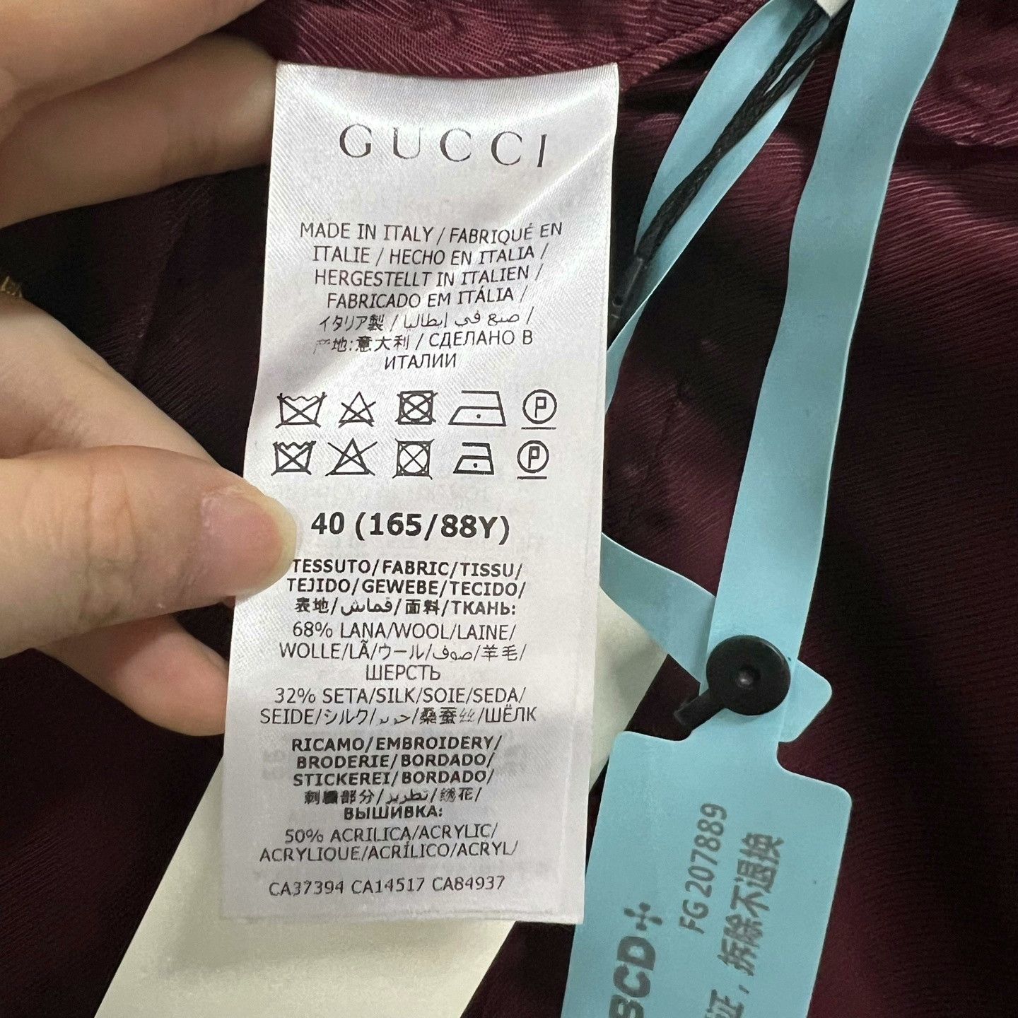 Gucci Gucci Blue Twill GG Print Suit Size US XXS / EU 40 - 3 Thumbnail