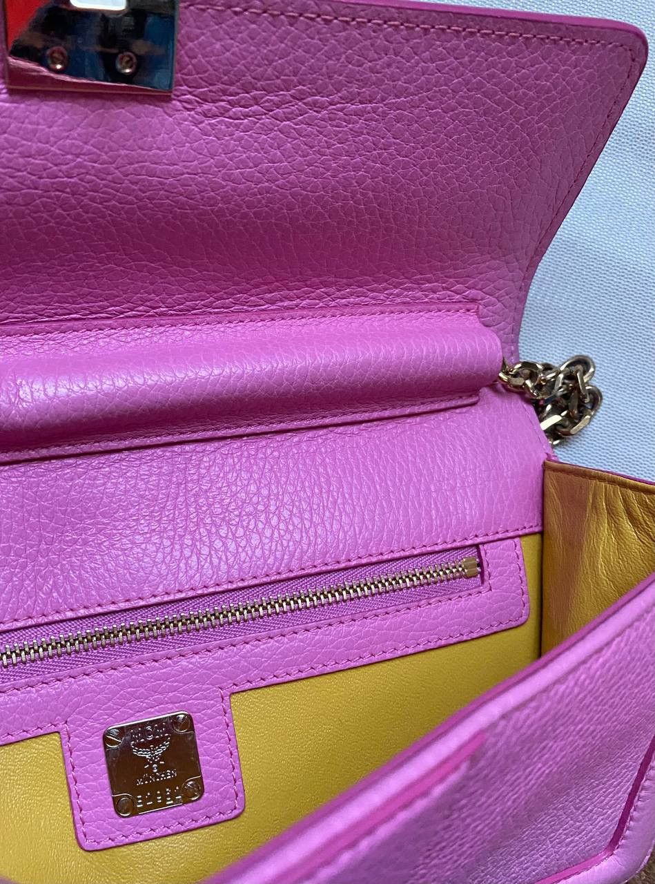 MCM × Vintage 📌 Rare MCM Leather Handbag Shoulder Bag Clutch Bag pink Size ONE SIZE - 8 Thumbnail