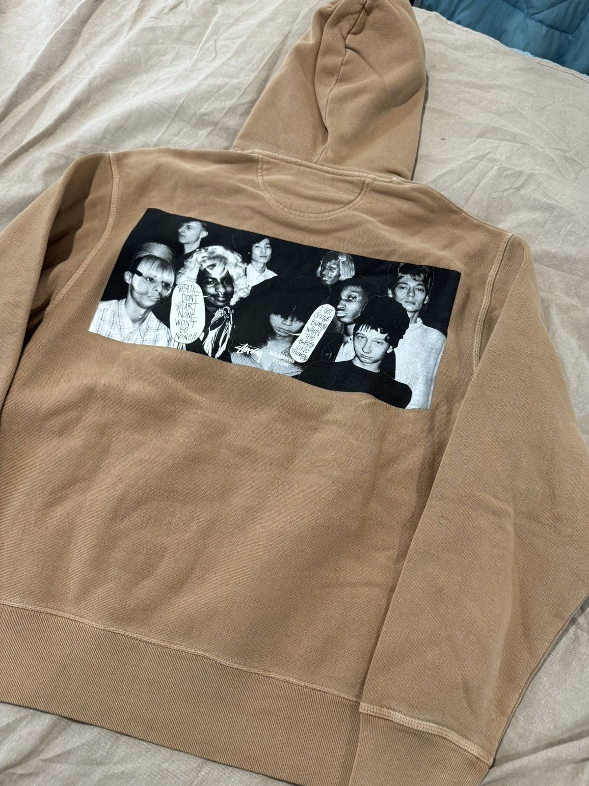 ★関税込★STUSSY & MARTINE ROSE COLLAGE PIGMENT HOODIE MOCHA Stussy-x-Martine-Rose-Collage-