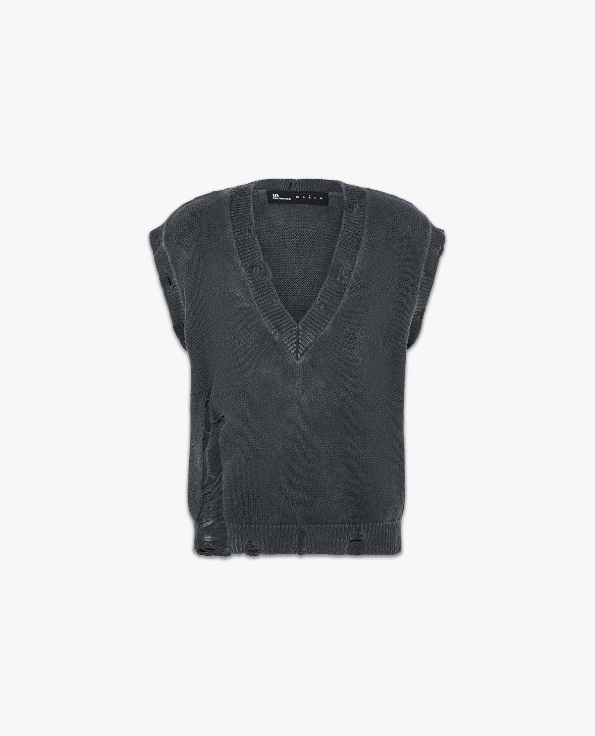 Unvain Studios Unvain Men’s Small V Neck Sleeveless Cropped Knit Sweater Size US S / EU 44-46 / 1 - 4 Thumbnail