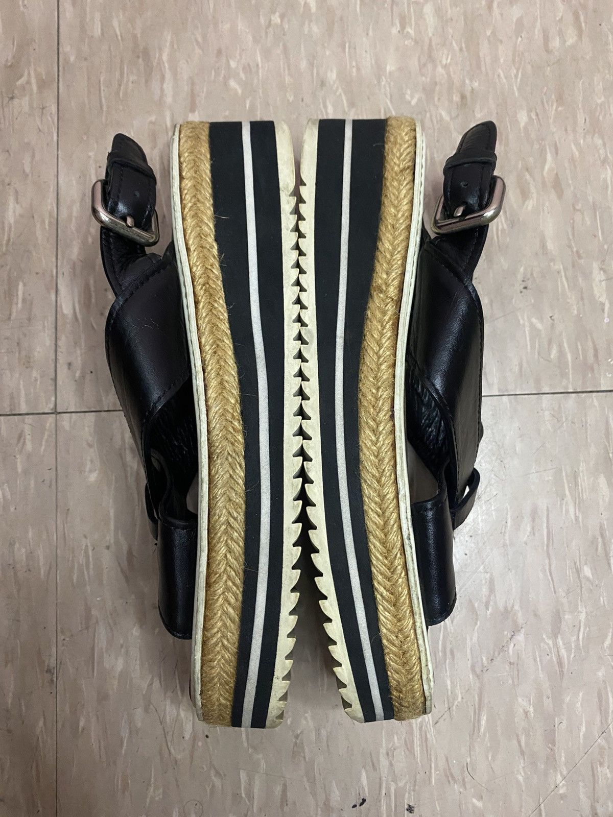 Issey Miyake × Japanese Brand × mercibeaucoup Mercibeaucoup by issey miyake leather black sandal Size US 7 / IT 37 - 5 Thumbnail