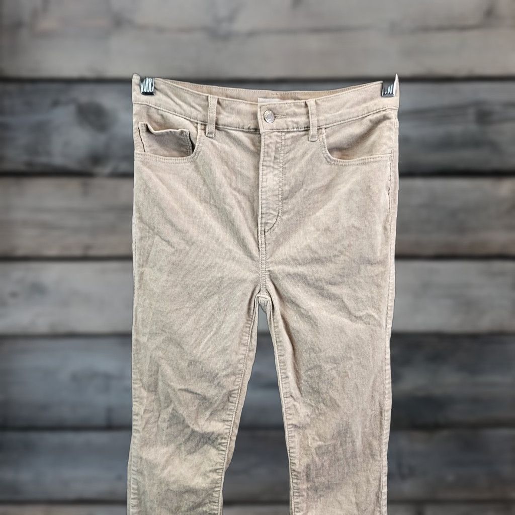 Loft Ann Taylor LOFT Womens High Waist Skinny Corduroy Pants Sz 2 Beige Size 26" / US 2 / IT 38 - 1 Thumbnail