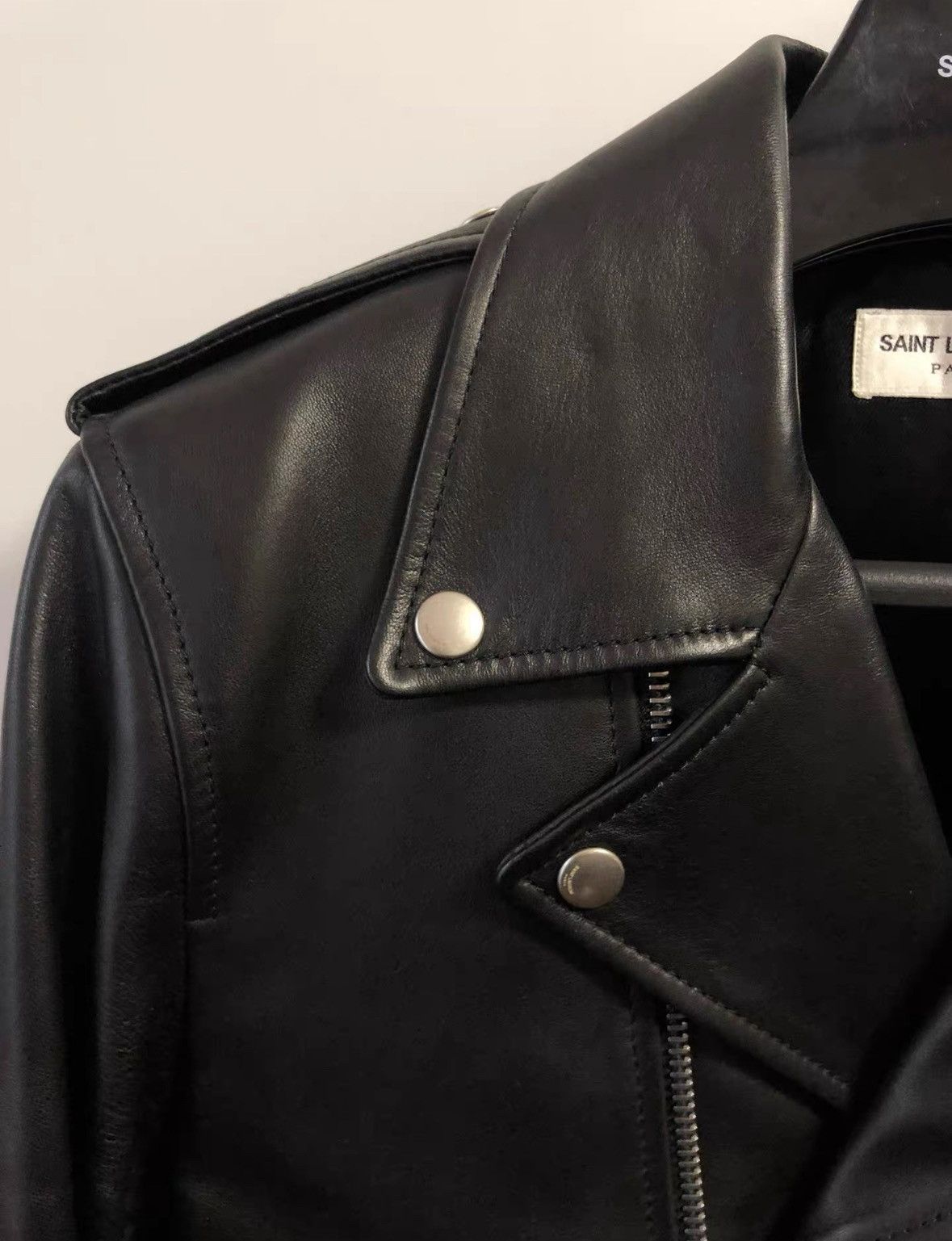 Saint Laurent Paris × Yves Saint Laurent Saint Laurent 16ss motorcycle leather jacket2410-Nextarrow Size US M / EU 48-50 / 2 - 3 Thumbnail