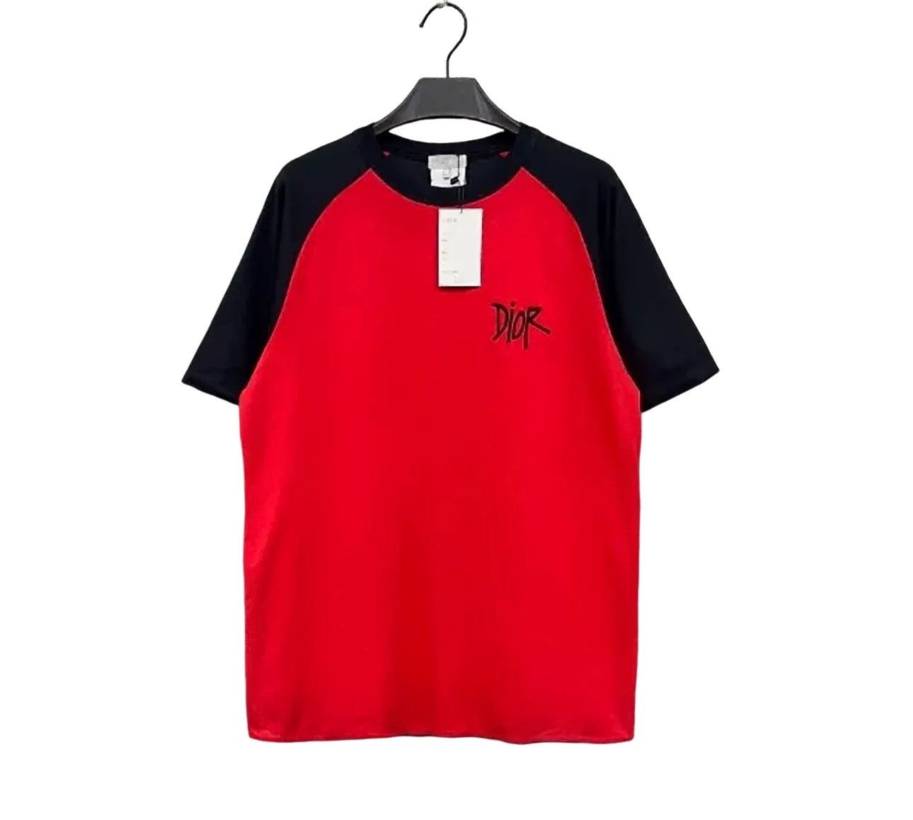 Dior Dior Embroidered Logo Two-Tone T-Shirt Size M Size US M / EU 48-50 / 2 - 1 Thumbnail