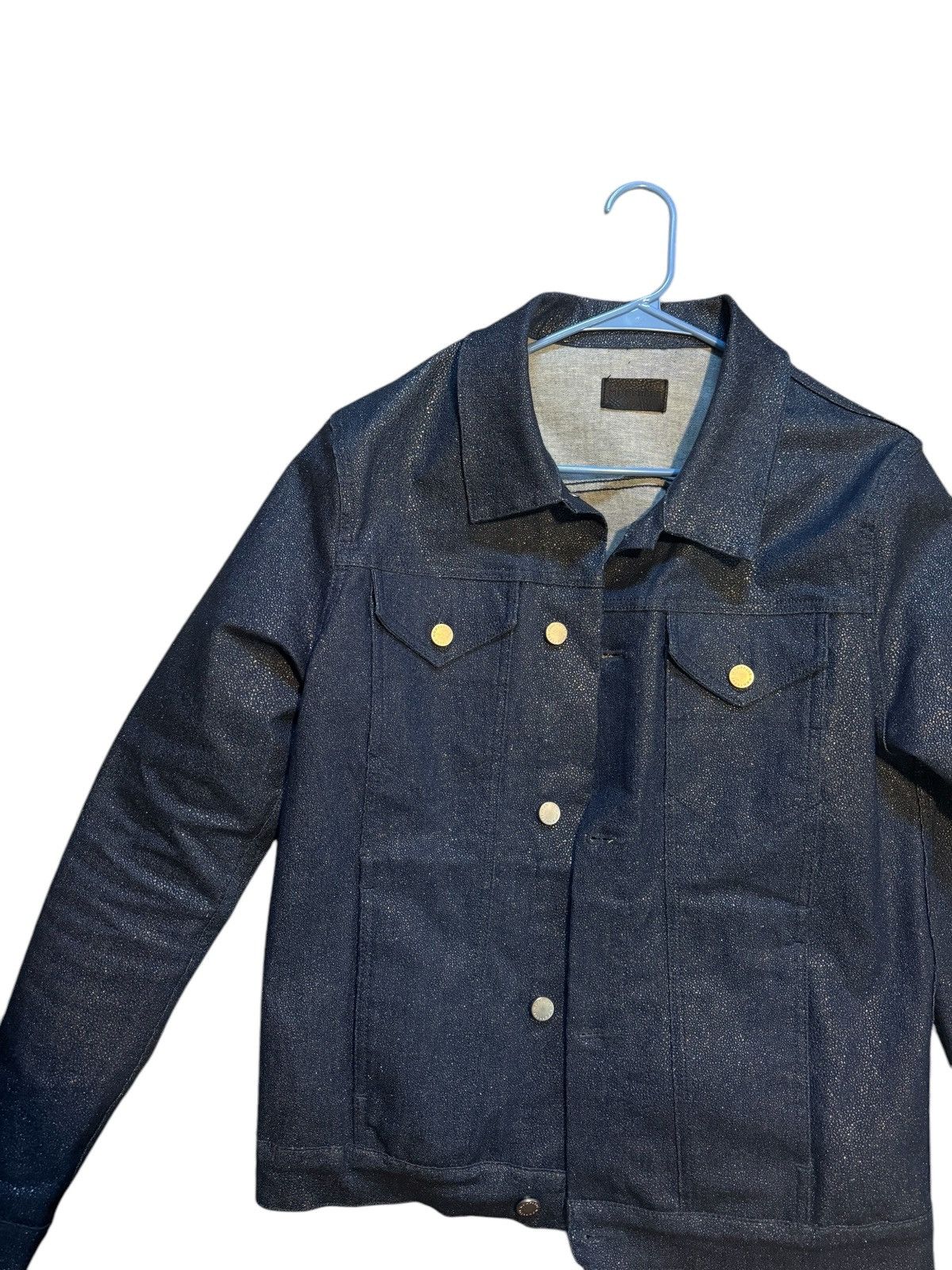 MONFRERE Men's Dean Shimmer Stingray Trucker Jacket Size US M / EU 48-50 / 2 - 2 Thumbnail