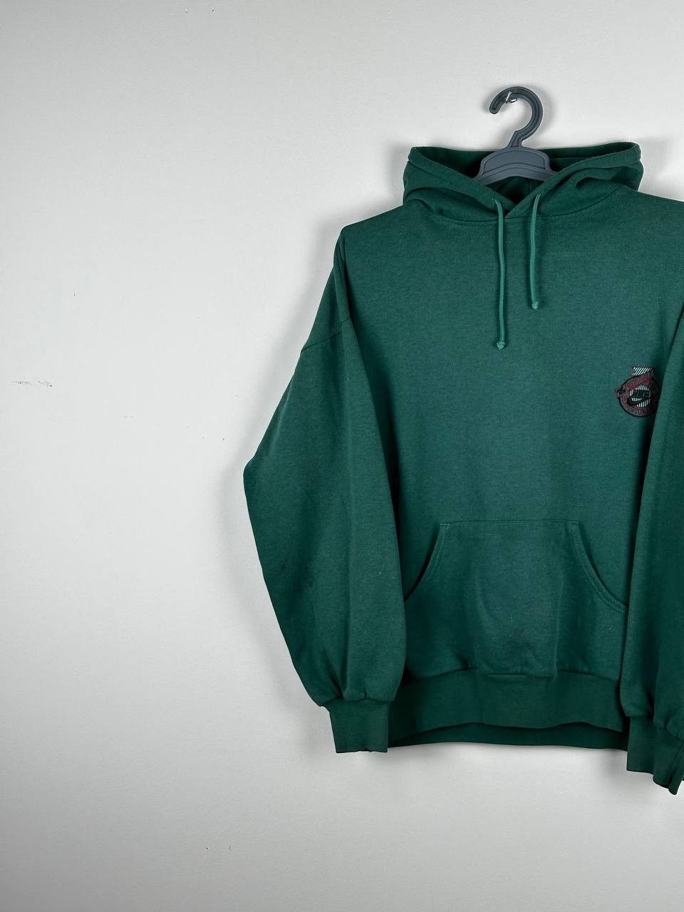 Nike × Vintage 80s Nike Center Swoosh Hoodie Streetwear Hype Sportswear Size US XL / EU 56 / 4 - 3 Thumbnail
