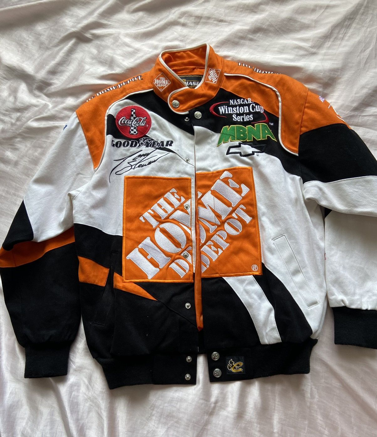 Vintage y2k the home depot fashion jacket chase authentic nascar