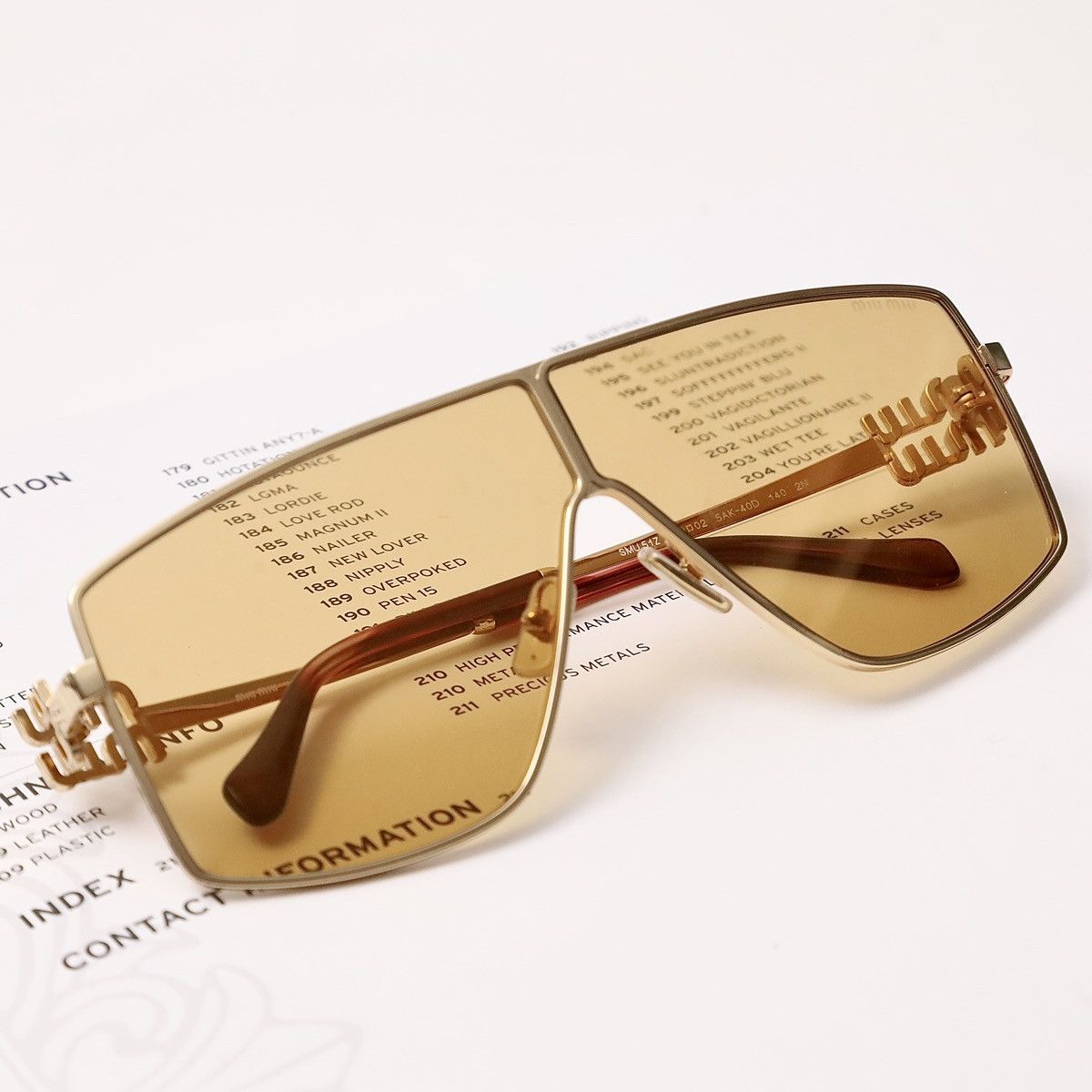 Miu Miu MIU MIU 0MU 51ZS SUNGLASSES Size ONE SIZE - 7 Thumbnail