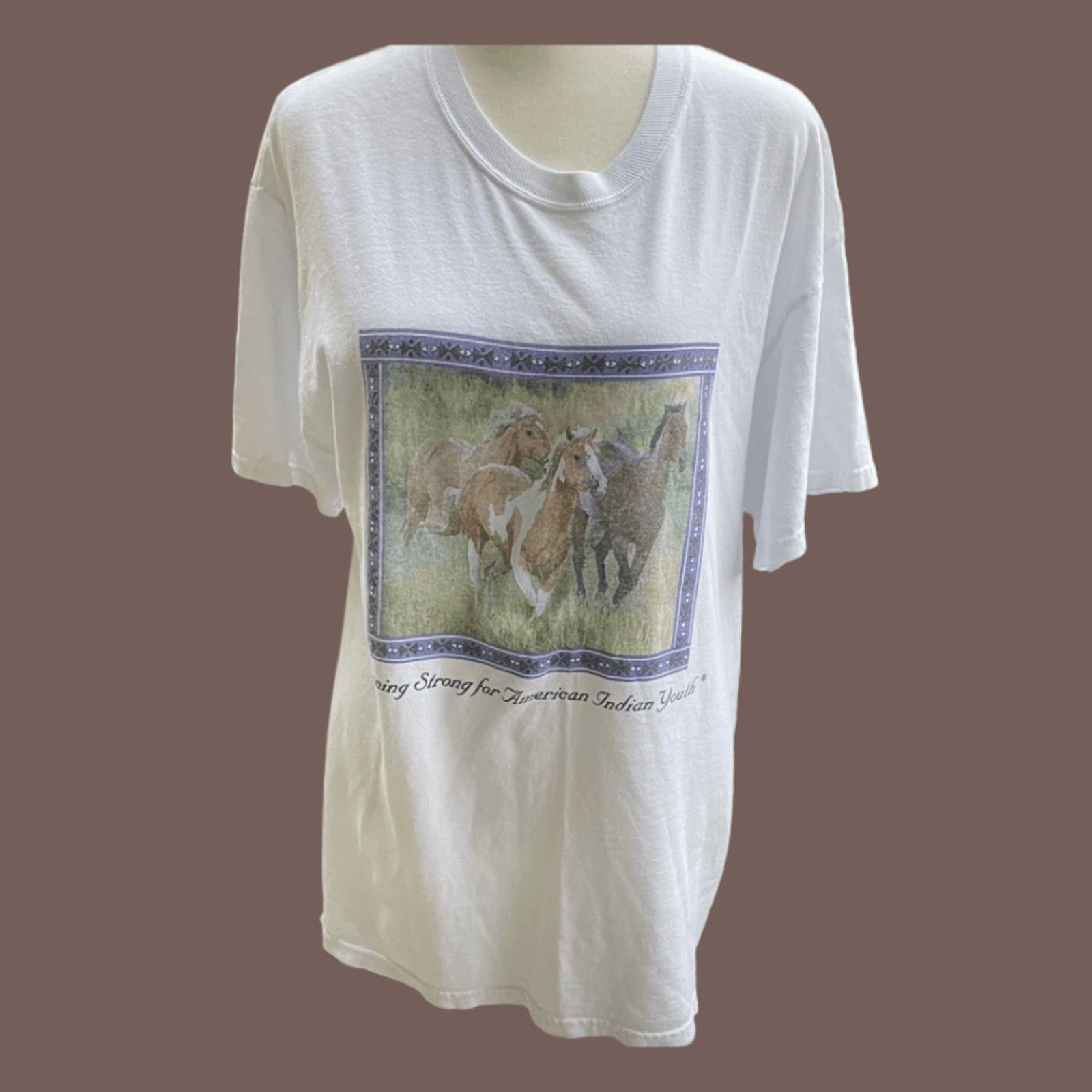 Jerzees VTG Graphic Tee | Jerzees “Running Strong” Horse Print | 90s Size US L / EU 52-54 / 3 - 1 Thumbnail