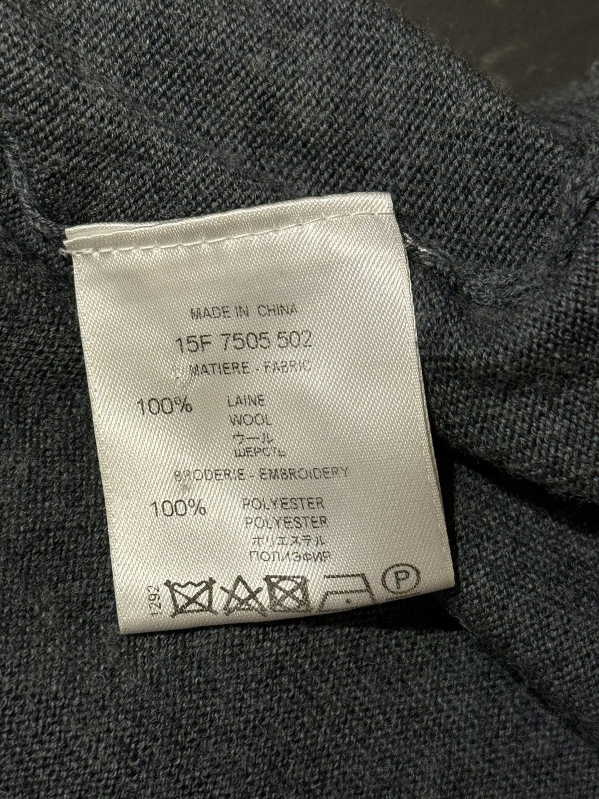 Givenchy Givenchy Grey Embroidered Rottweiler Patch Men's Sweater Size US M / EU 48-50 / 2 - 4 Thumbnail
