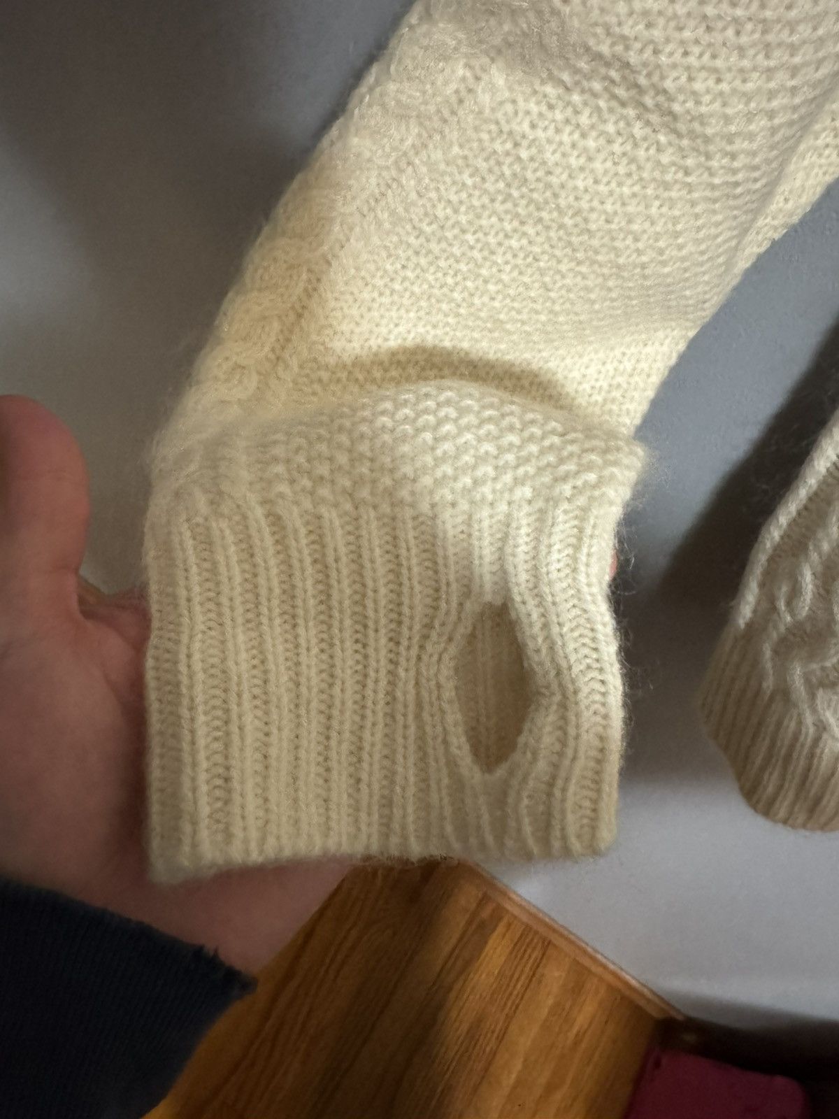 Sophnet. Sophnet Cream Cable Knit Sweater (SOPH-156133) Size US L / EU 52-54 / 3 - 4 Thumbnail