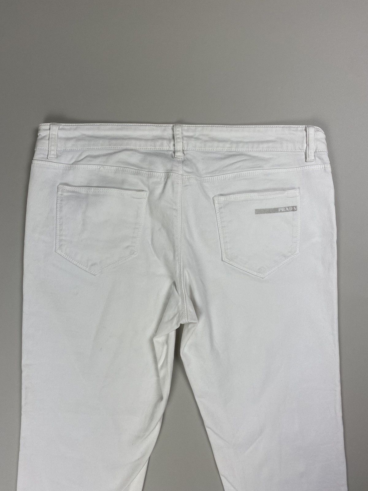 Prada Prada ladies cropped denim Breeches jeans size 29 white Size 29" - 23 Thumbnail