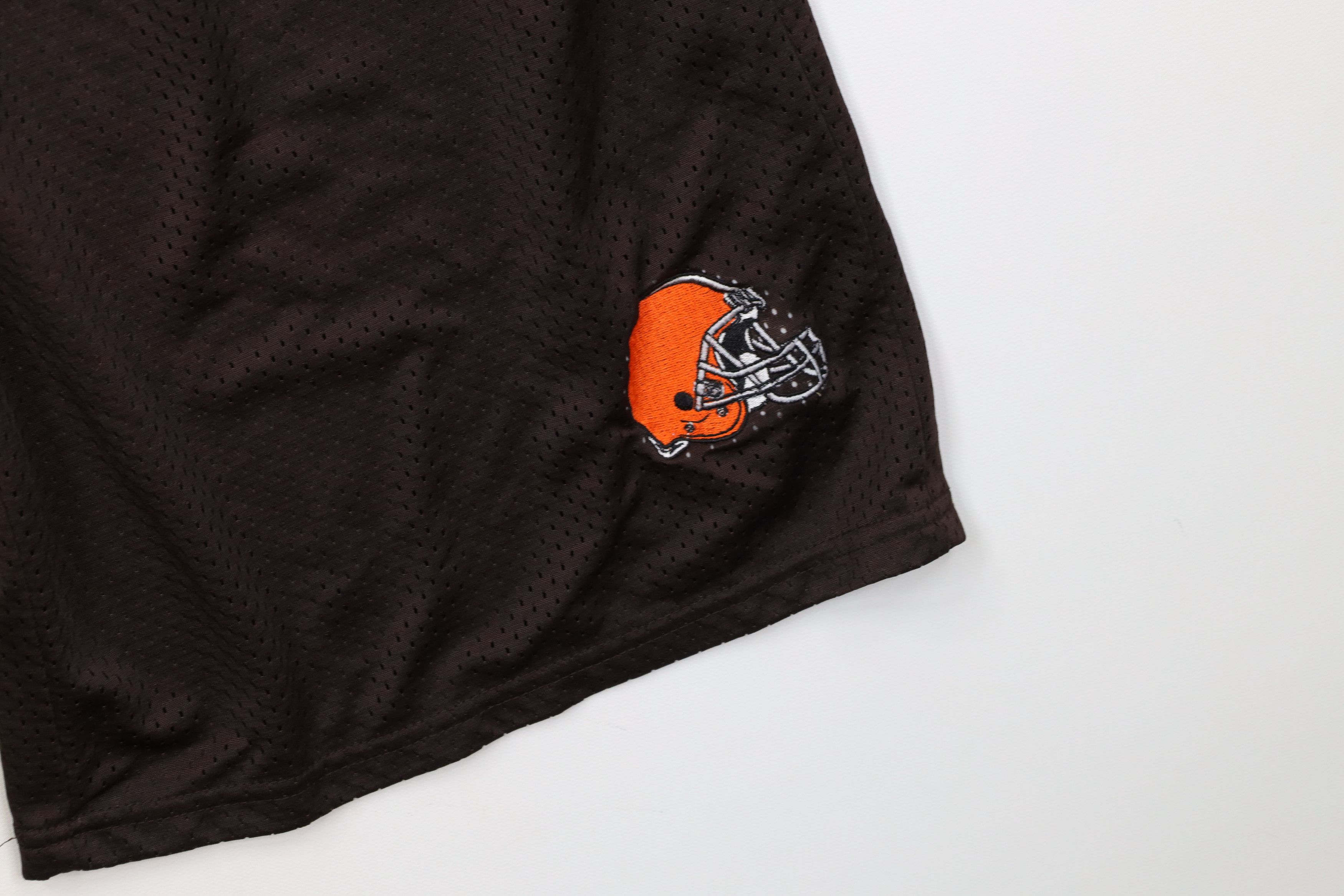 Reebok Vintage Reebok Cleveland Browns Football Shorts Mesh Brown Size US 32 / EU 48 - 6 Thumbnail