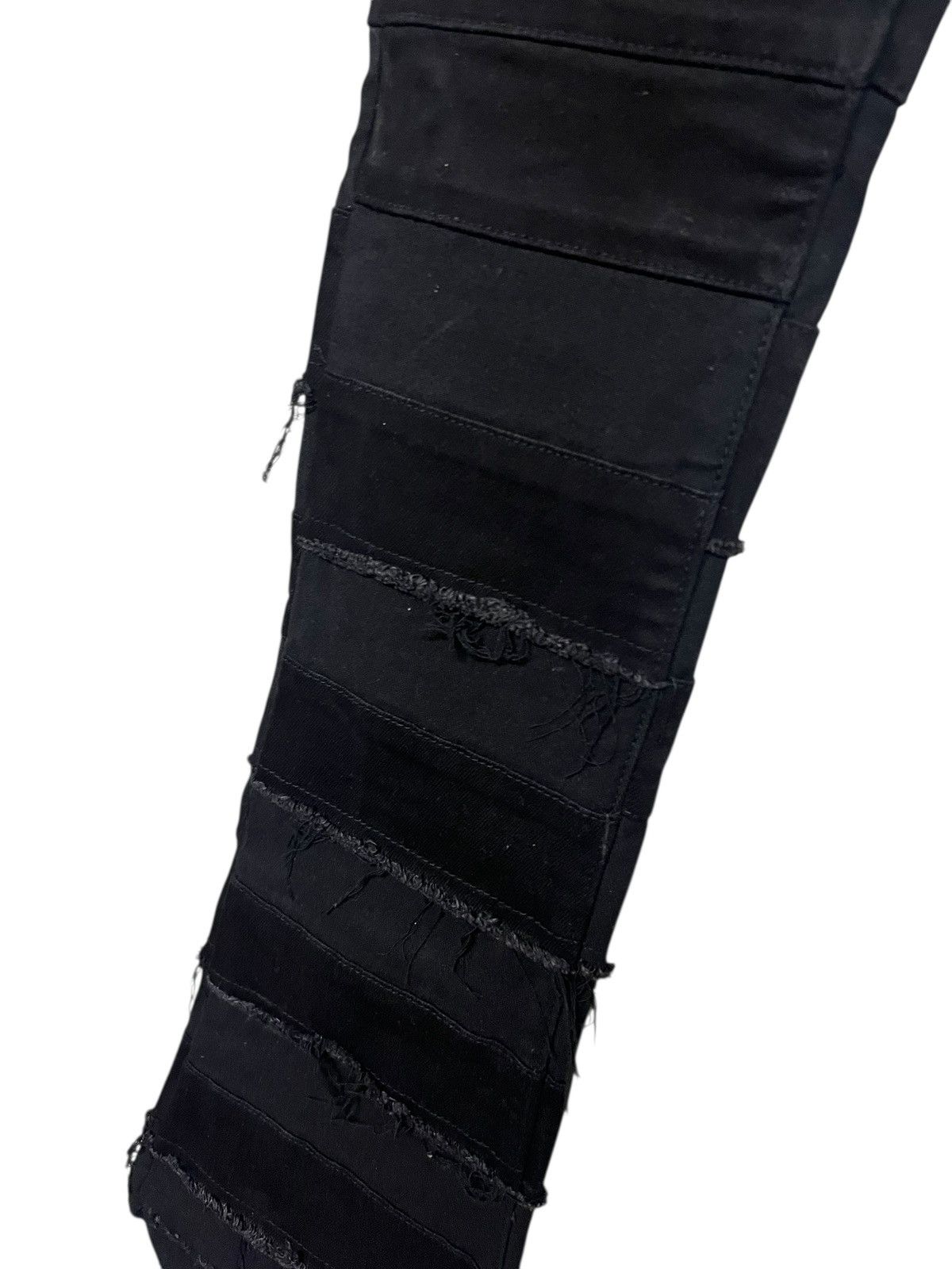 Valabasas Valabasas Stacked Distressed Denim Black Patchwork Jeans Size US 30 / EU 46 - 4 Thumbnail