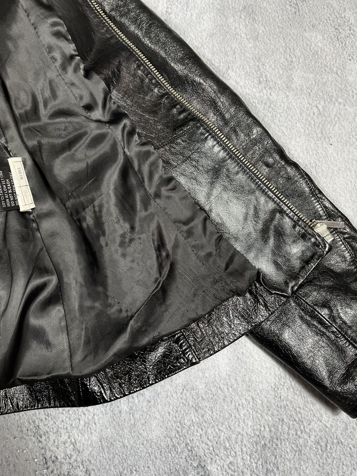 Vintage Vintage 90s Japan leather jacket crocodile style AvantGarde Size M / US 6-8 / IT 42-44 - 10 Thumbnail