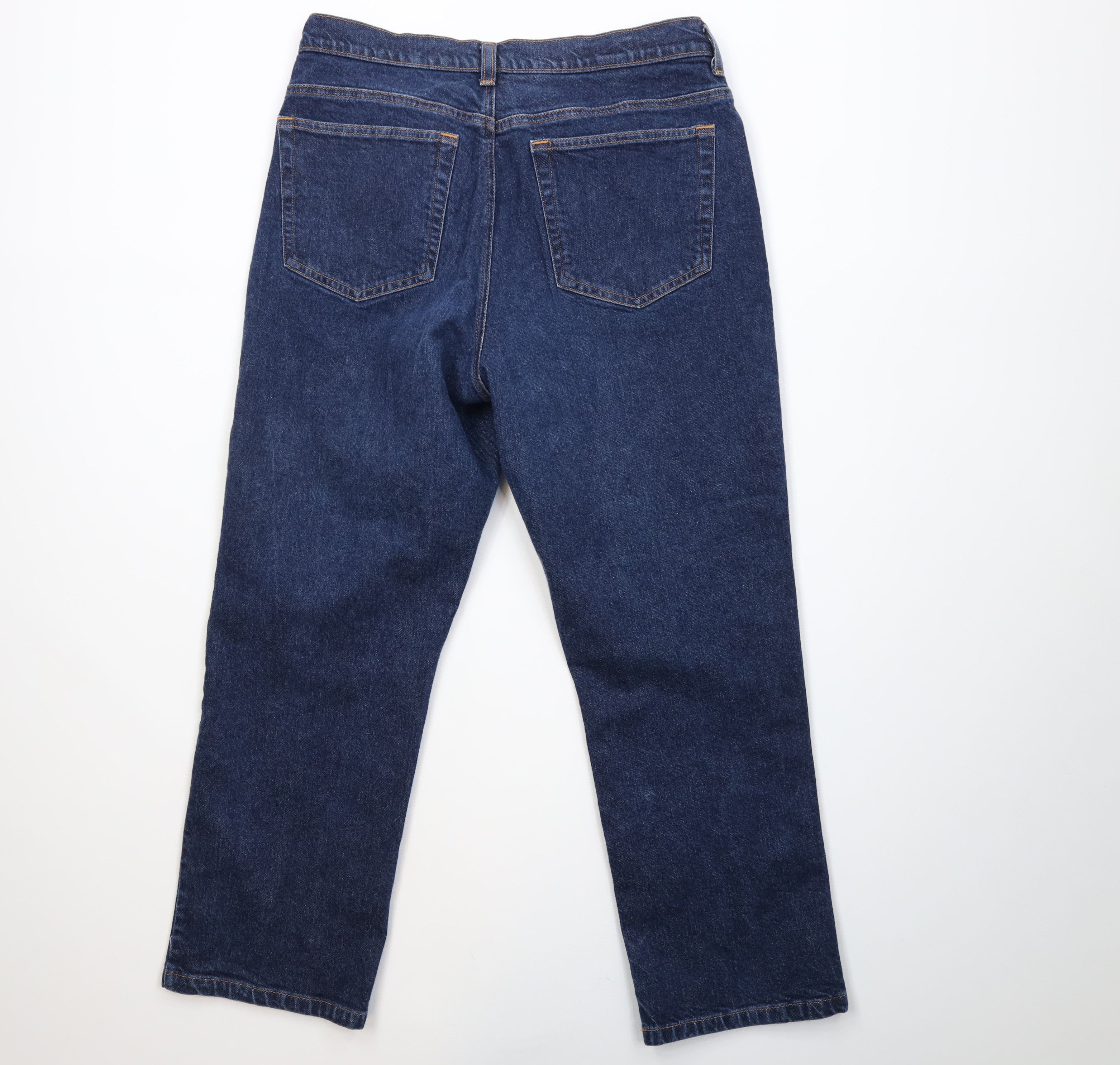 Lands' End Vintage 90s Lands End Straight Leg Denim Jeans Blue Cotton Size 34" / US 12 / IT 48 - 9 Thumbnail