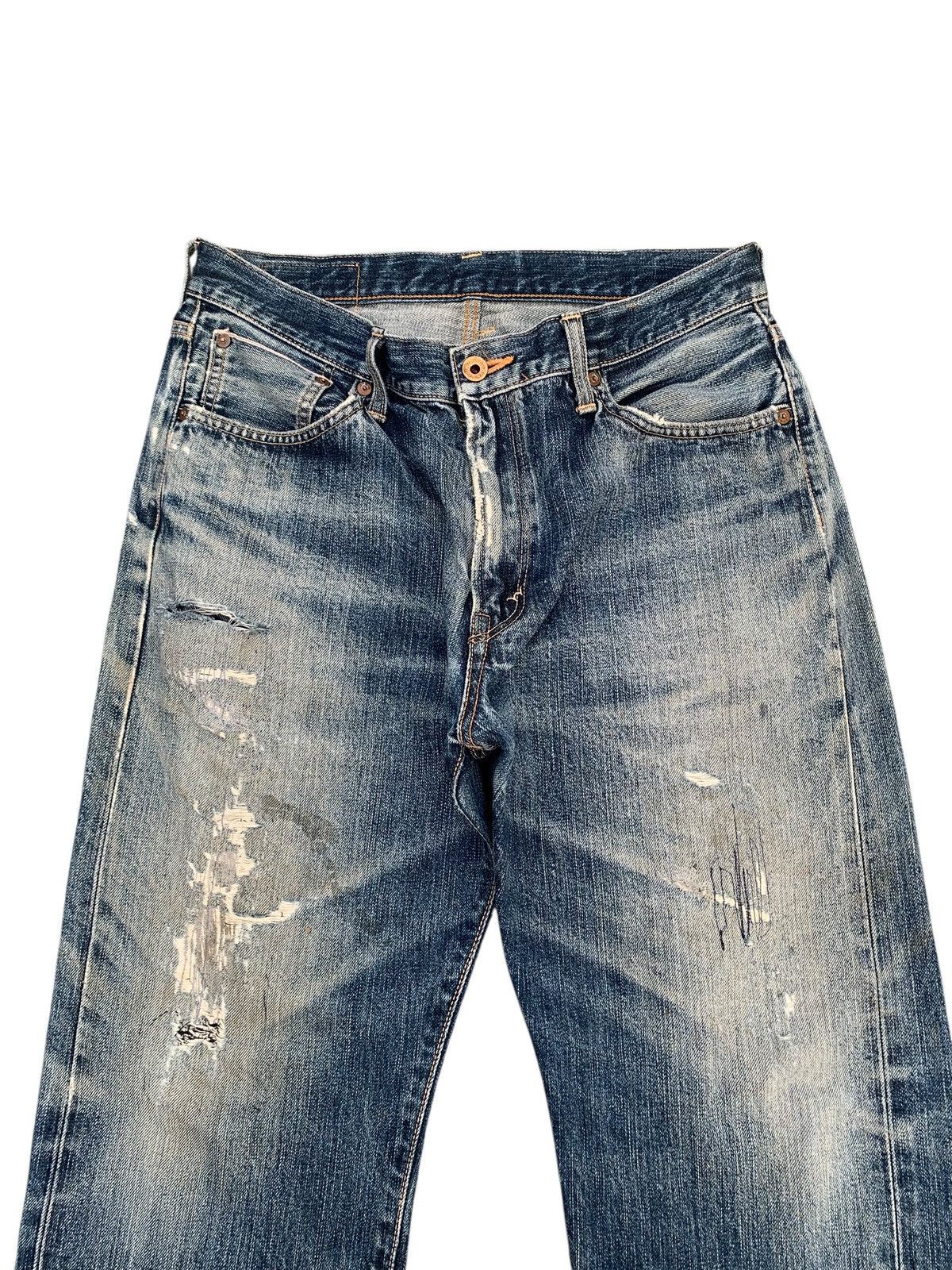 Edwin VINTAGE EDWIN 505 SELVEDGE FADED & RUSTY DISTRESSED DENIM Size US 32 / EU 48 - 6 Thumbnail