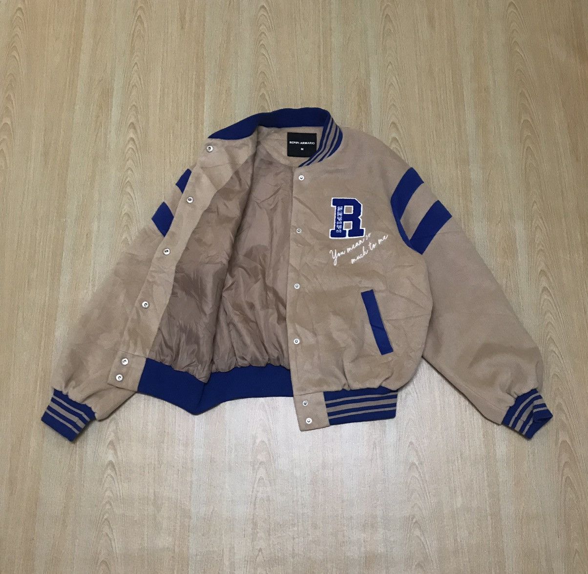 image of Repipi Armario Varsity Jacket in Khaki, Men's (Size Medium)