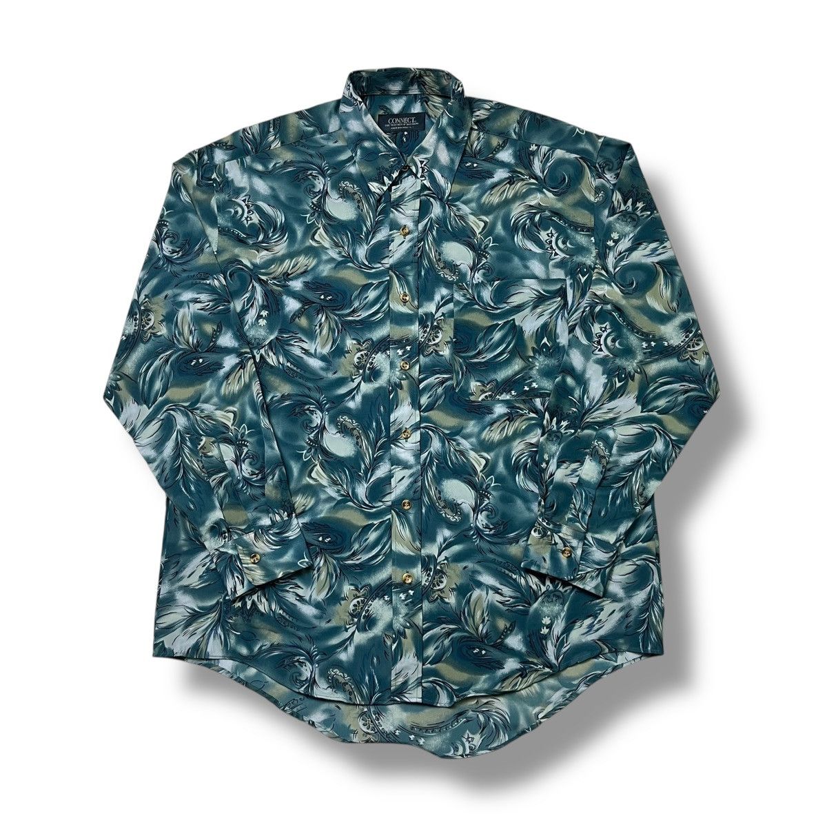 Kapital CONNECT Baroque Print Long Sleeve Shirt| issey miyake style Size US L / EU 52-54 / 3 - 1 Thumbnail