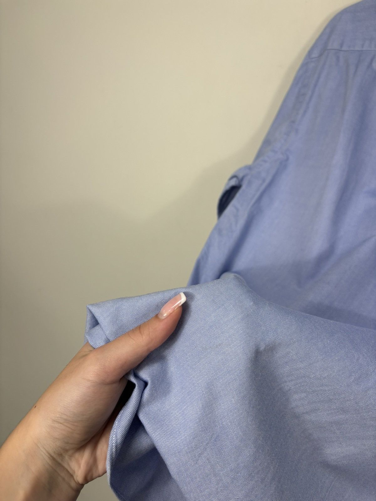 Balmain Vintage Balmain Men’s Light Blue Luxury Oxford Dress Shirt Size US M / EU 48-50 / 2 - 17 Thumbnail