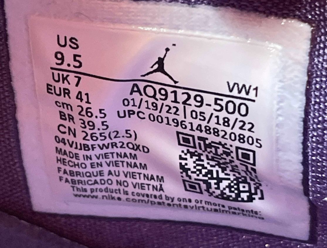 Jordan Brand Jordan 4 Retro Canyon Purple 2022 Size 8M/9.5W Size US 8 / EU 41 - 9 Thumbnail